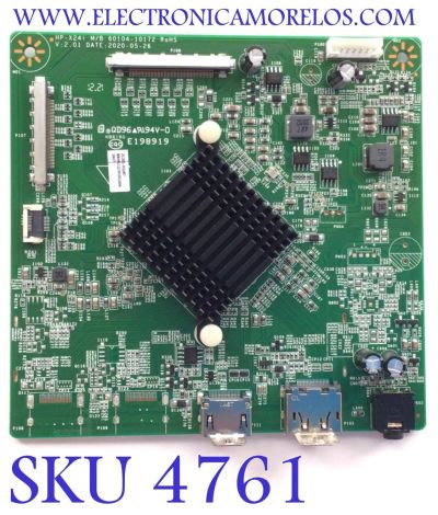 MAIN PARA MONITOR HP / NUMERO DE PARTE 21201-02287 / 60104-10172 / 100009212000376 / E198919 / BBM112/20201006 / PANEL MV238FHM-NG0 / MODELO X24IH